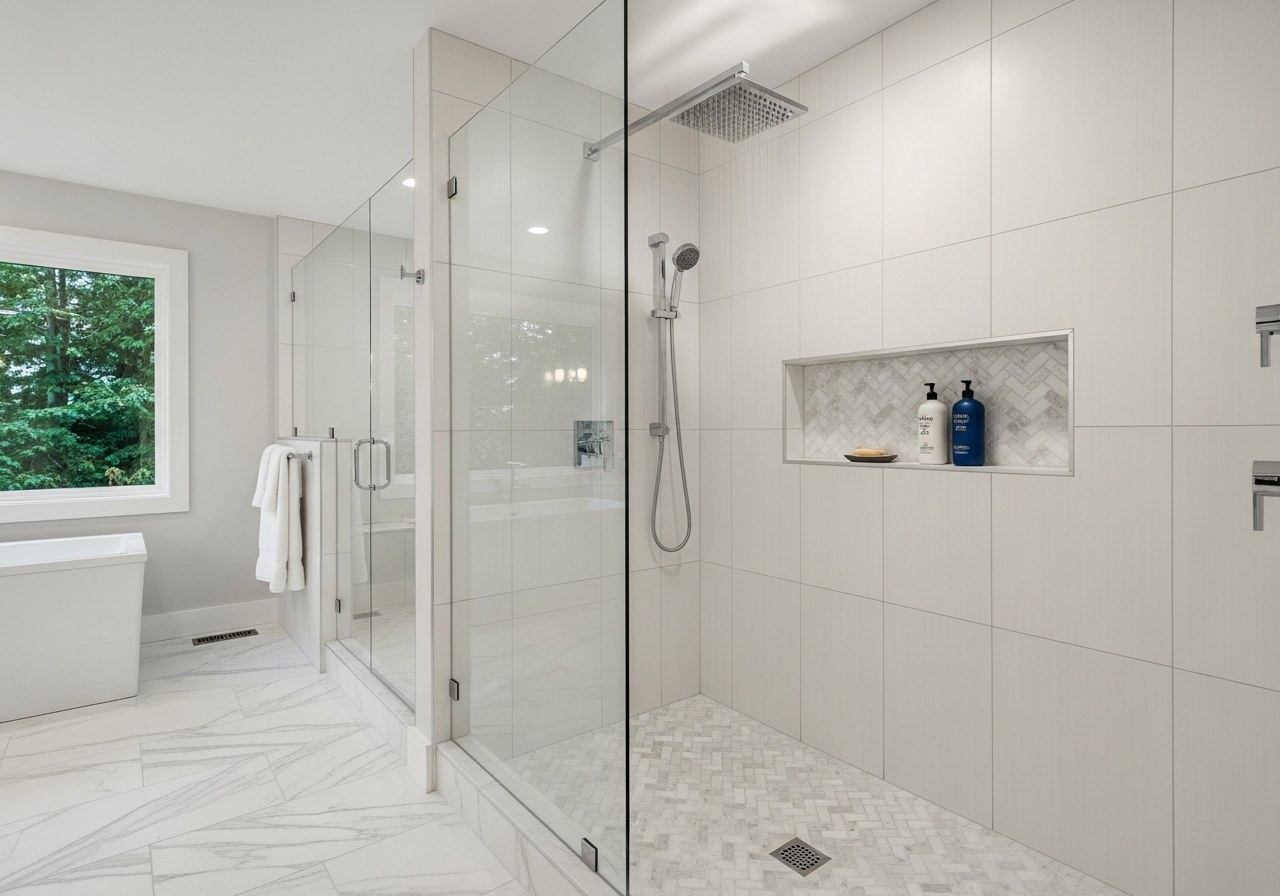 Bathroom tile and shower installation in Bellevue, WA — North Sound Remodel