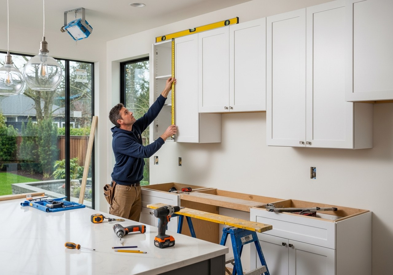 Kitchen cabinet installation in Redmond, WA — North Sound Remodel