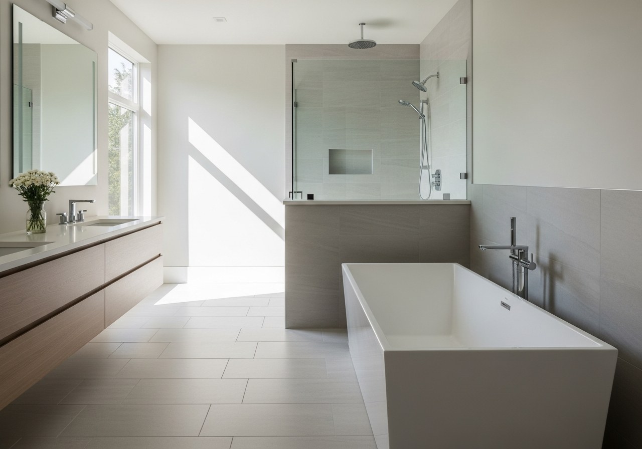 Master bathroom remodel with soaking tub in Redmond, WA — North Sound Remodel